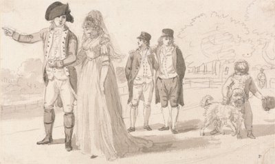 A Family in Hyde Park by Paul Sandby